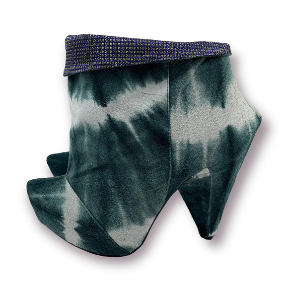 ❌SOLD❌ BRAND NEW 2011 Couture IRREGULAR CHOICE tie dye platform hexagonal boots - Picture 6 of 14